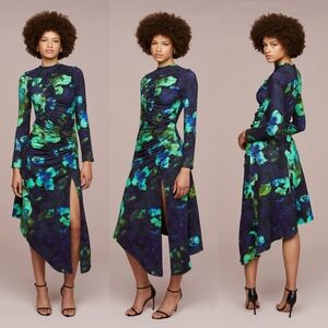 Amur Milani Printed Midi Dress Bubble Coral Size 12